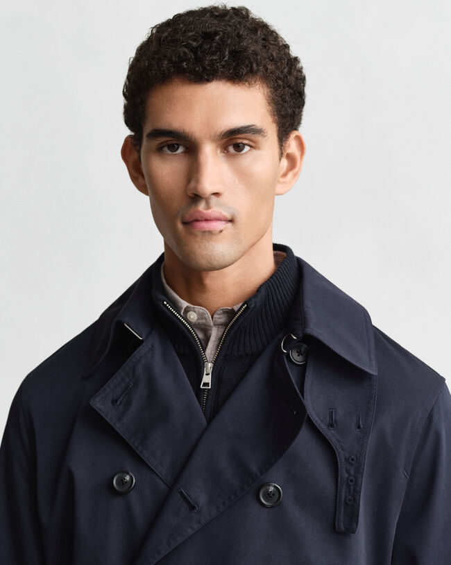 Cotton Blend Trench Coat