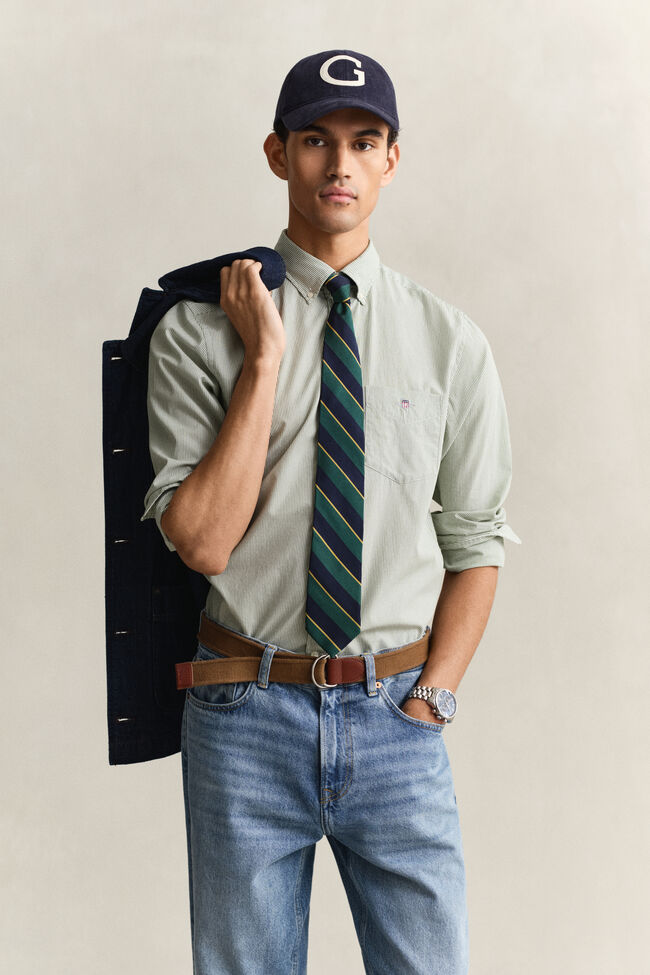 Banker Stripe Classic Poplin Shirt