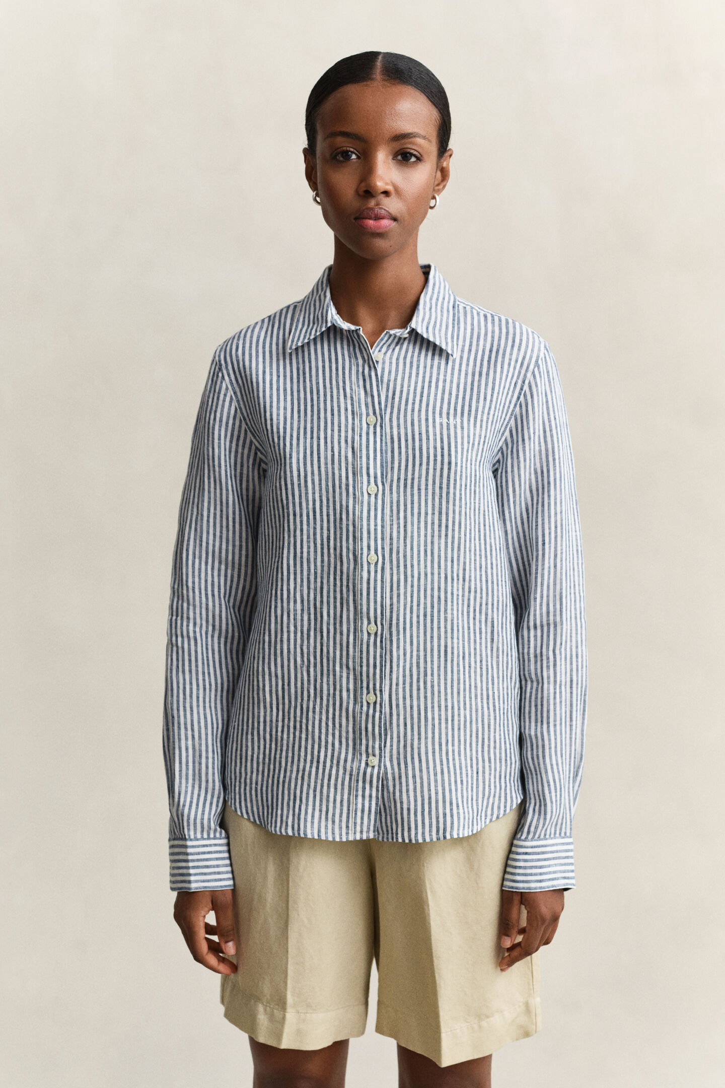 Regular Fit Striped Linen Shirt