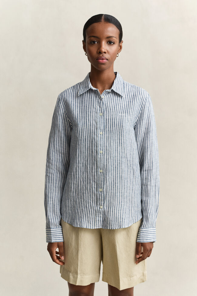 Regular Fit Striped Linen Shirt