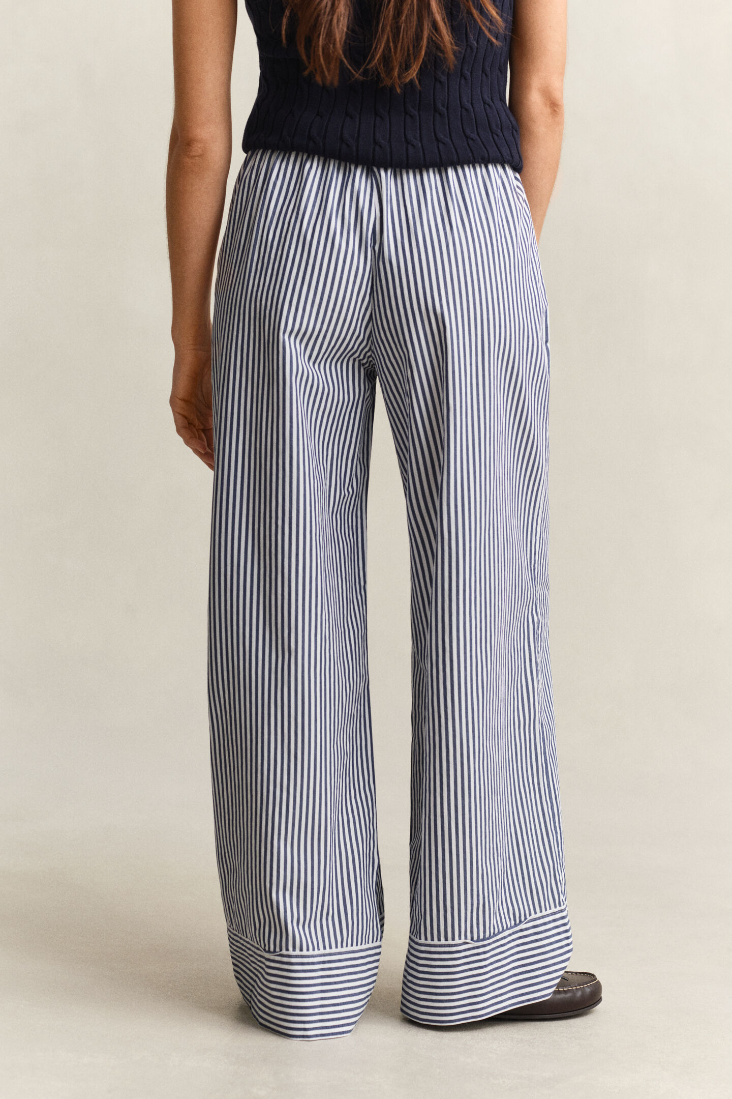 Striped Poplin Pants