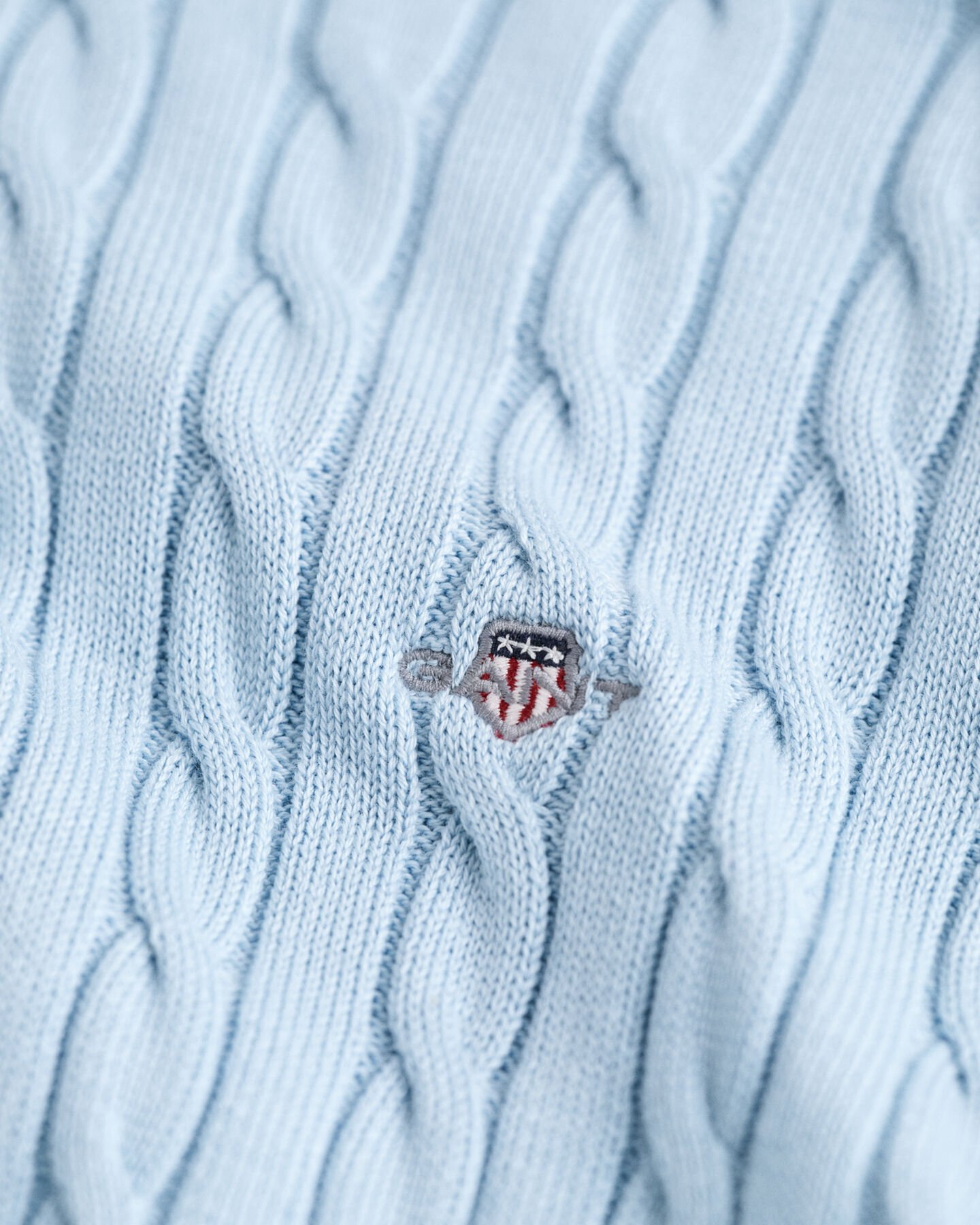 Teens Shield Cotton Cable Knit Crew Neck Sweater