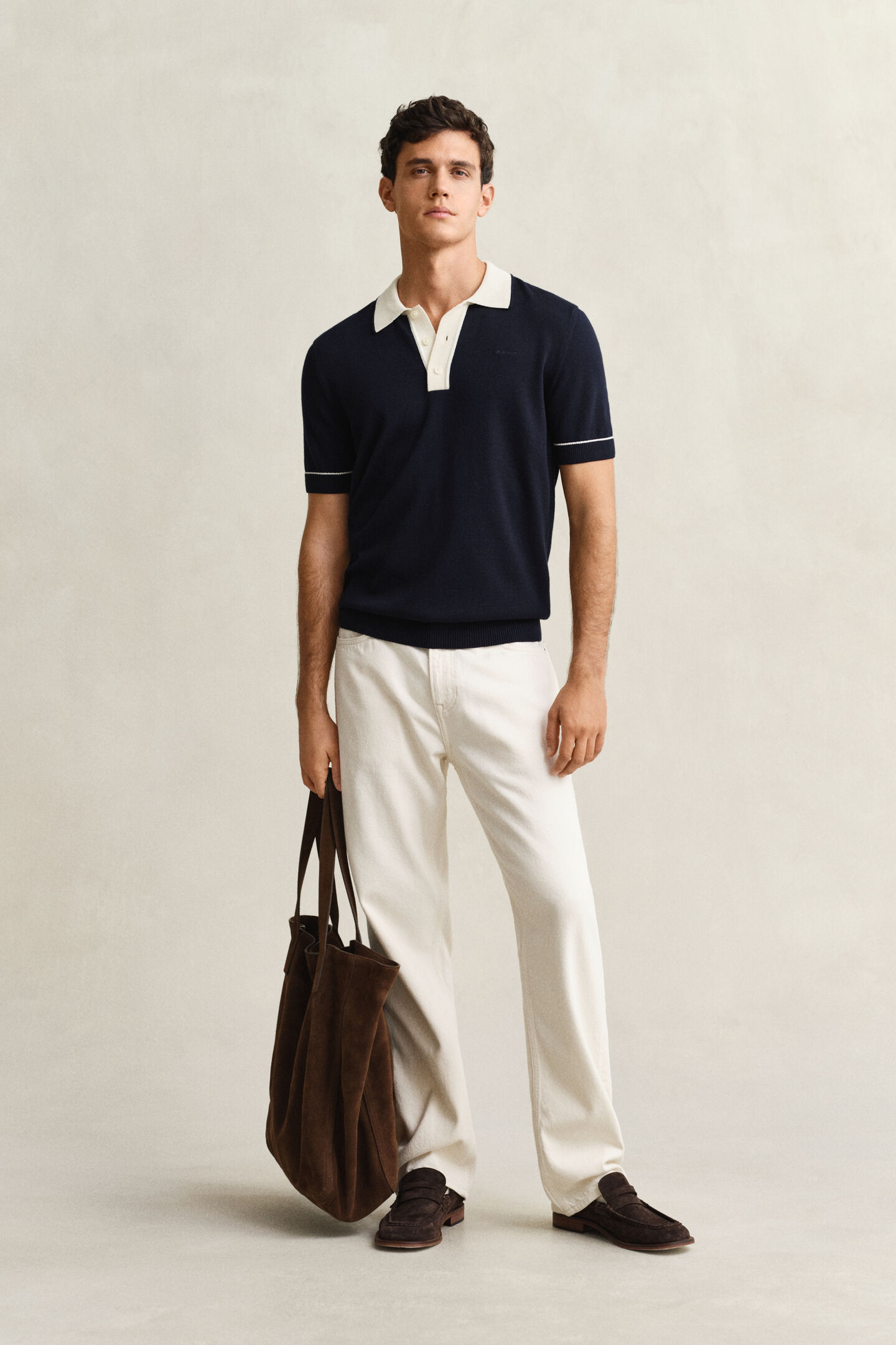 Cotton Modal Polo Sweater