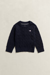 Boys Shield Cable Knit Sweater