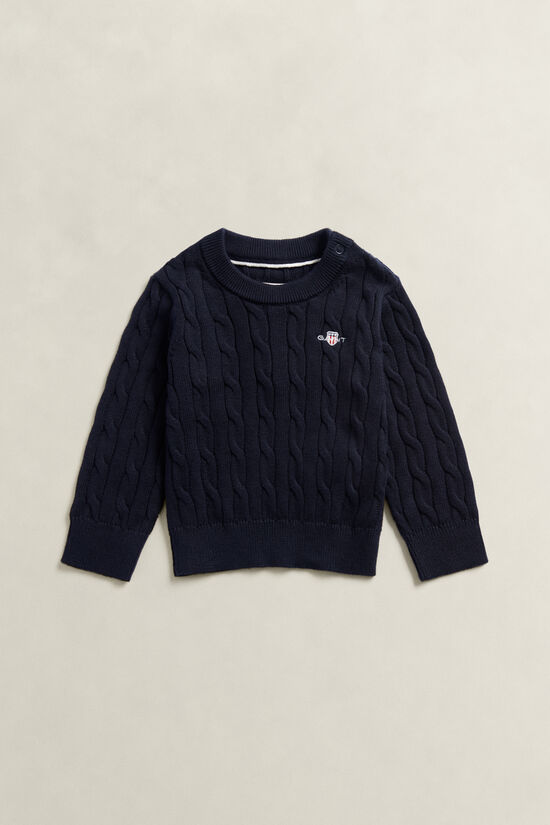 Boys Shield Cable Knit Sweater
