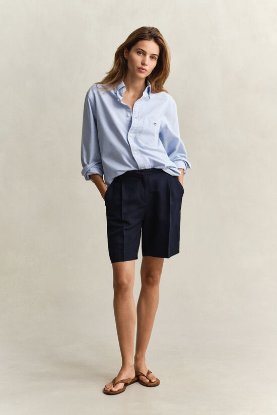 Tailored Linen Blend Shorts