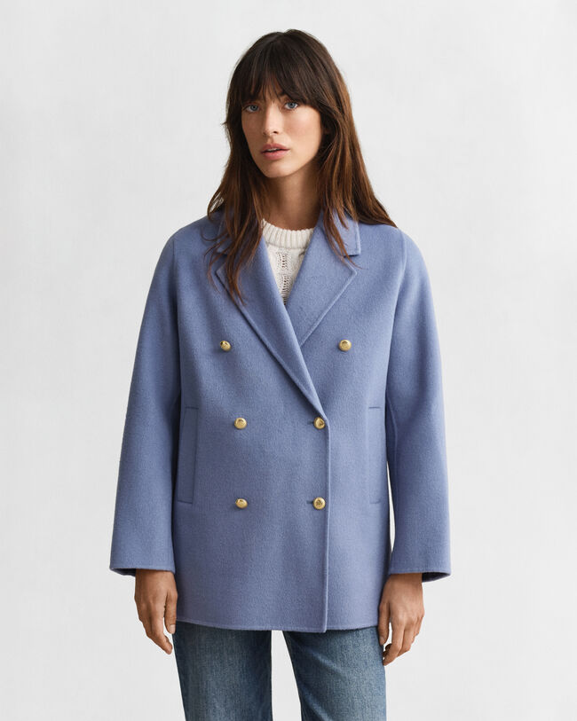 Handstitched Detail Pea Coat