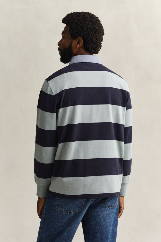 Chambray Collar Striped Heavy Rugger