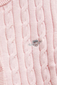 Girls Shield Cable Knit Cardigan