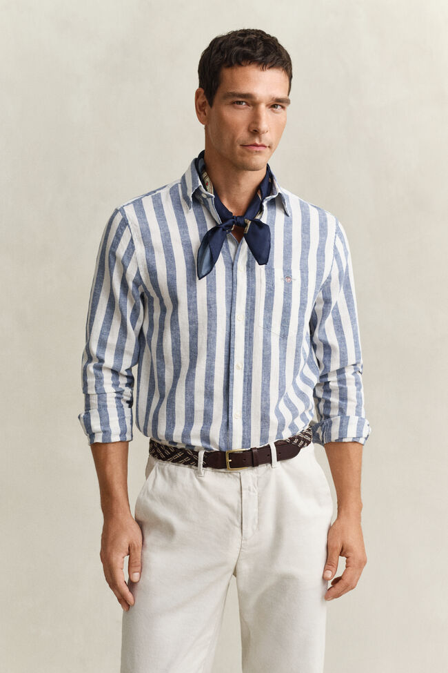 Striped Linen Blend Shirt