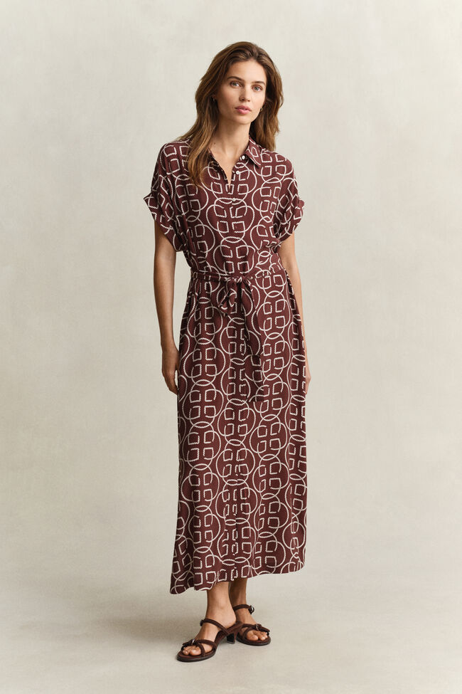 Monogram Cap Sleeve Dress