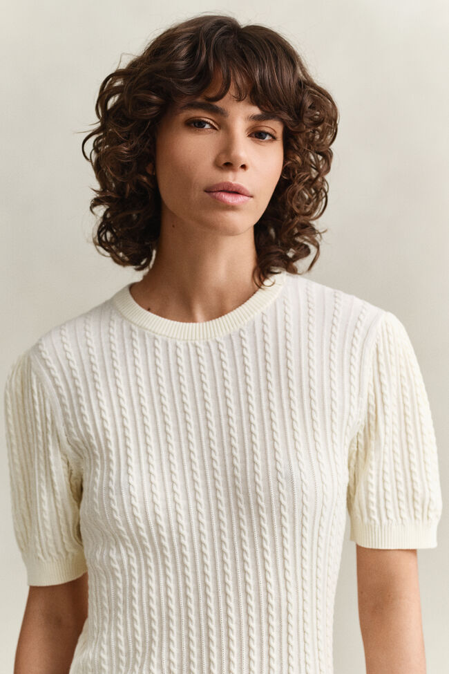 Cotton Short Sleeve Sweater