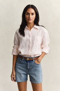 Relaxed Fit Striped Linen Shirt