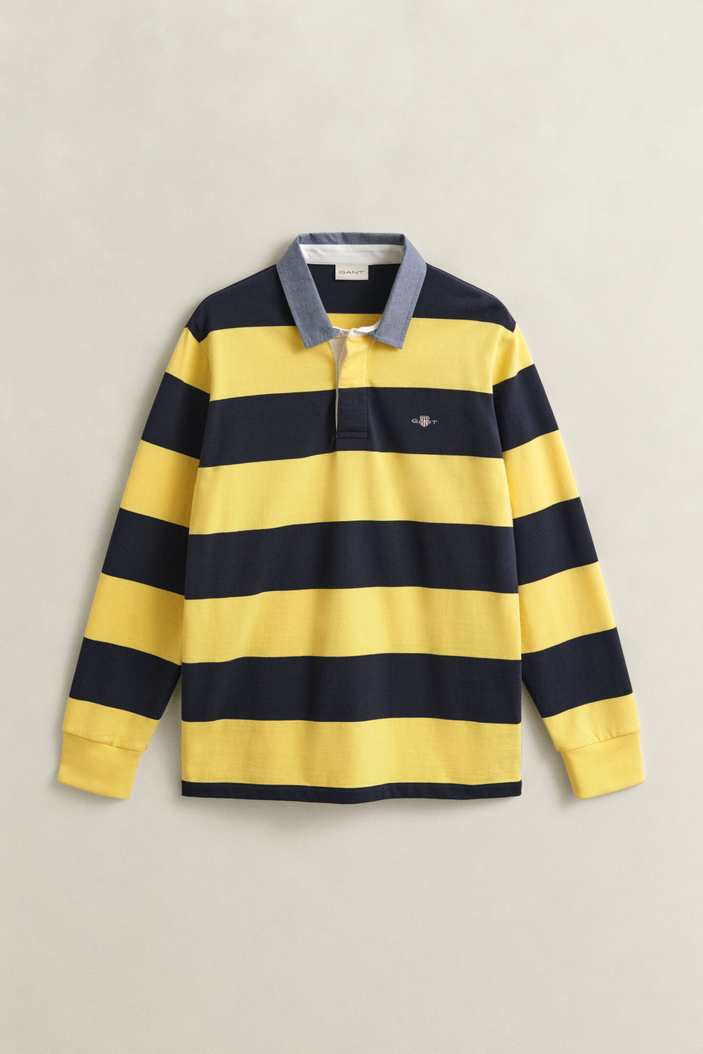 Chambray Collar Striped Heavy Rugger