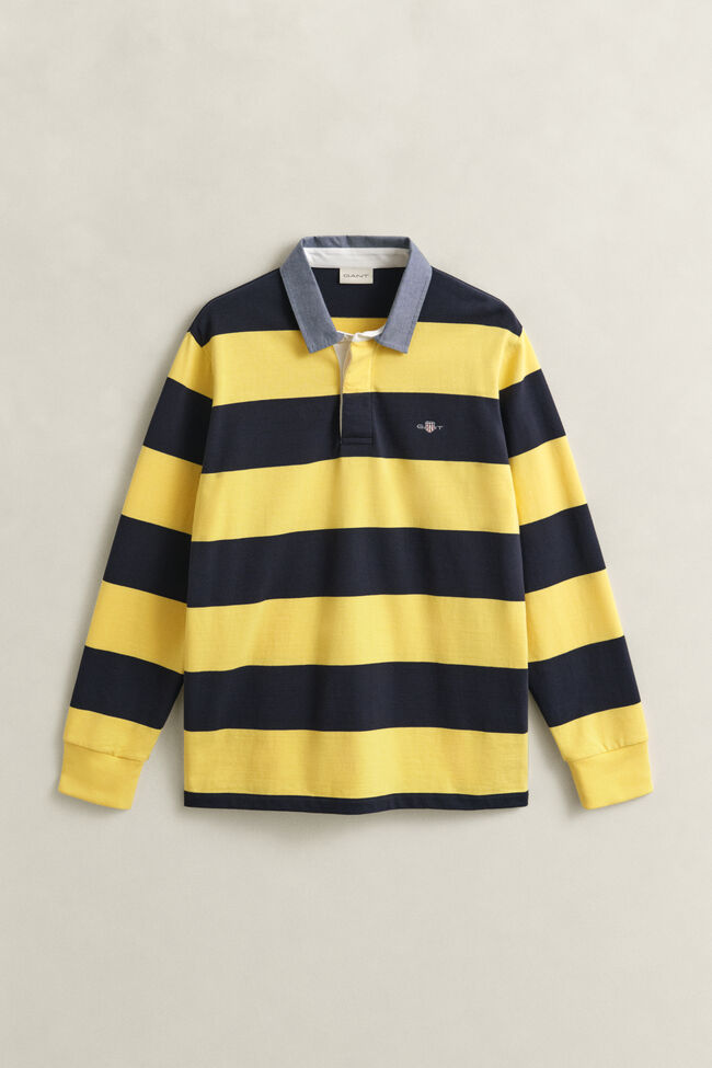Chambray Collar Striped Heavy Rugger