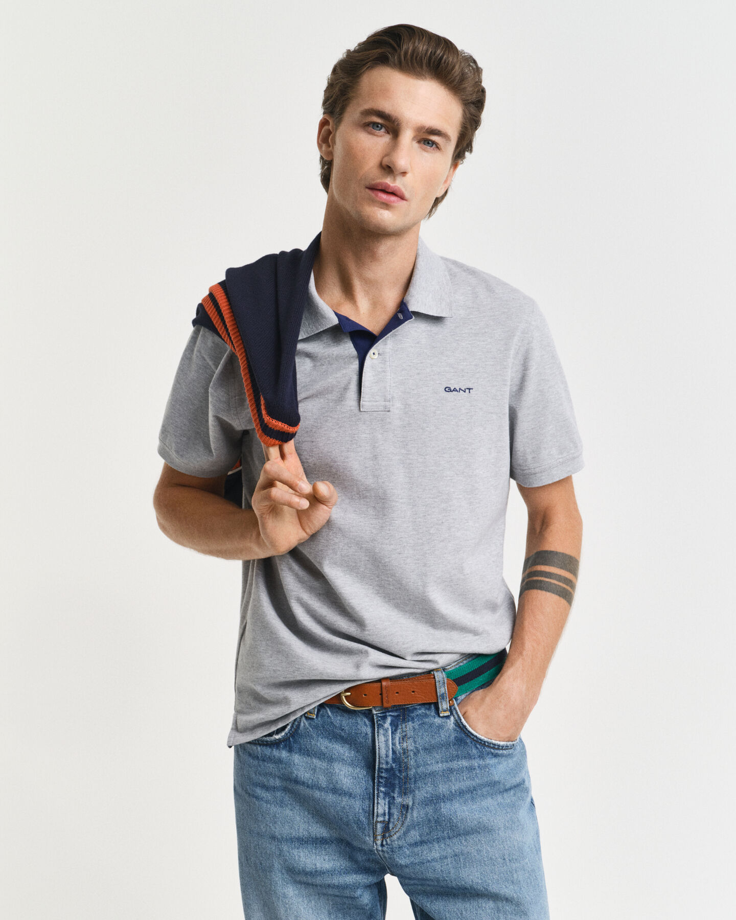 Contrast Piqué Polo Shirt