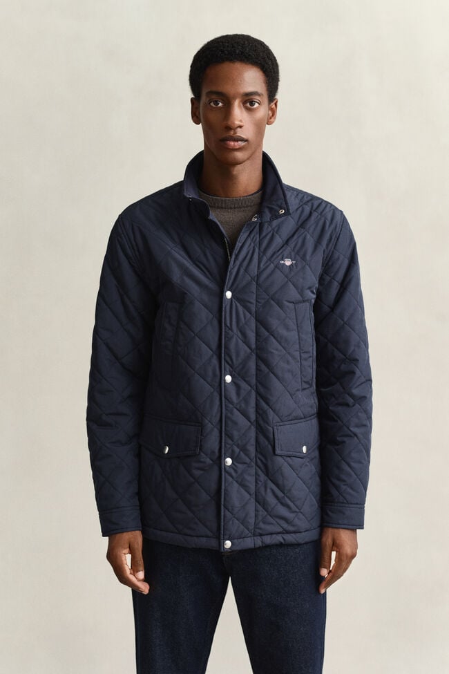 Quilted Windcheater Mid-Length Jacket