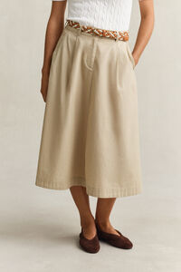 Pleated Chino Skirt