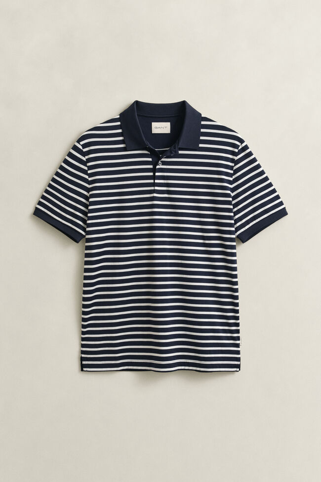 Striped Pima Cotton Polo Shirt