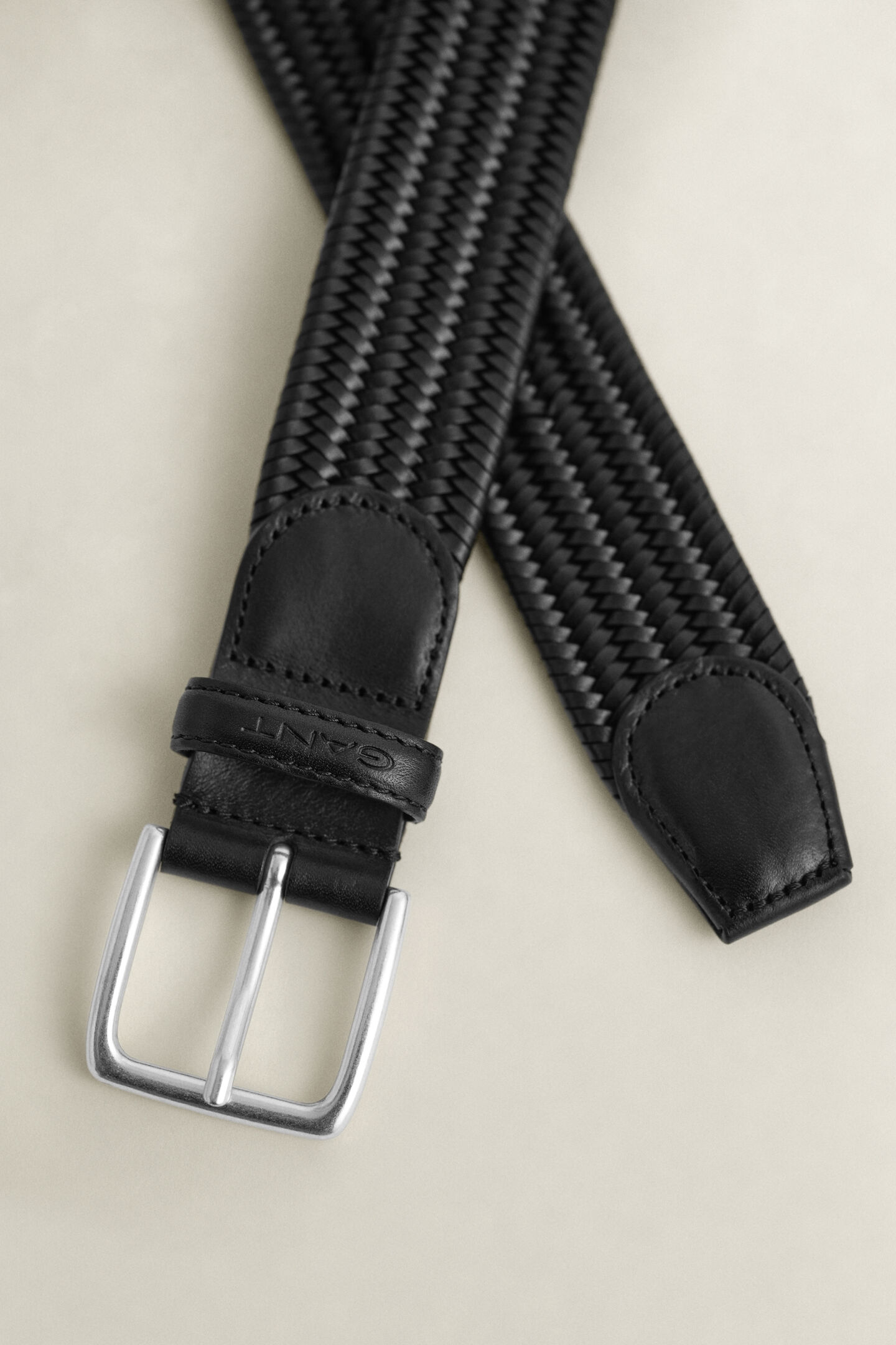 Braided Elastic Leather Belt