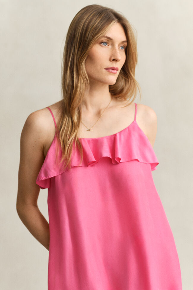 Strappy Silk Midi Dress