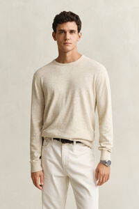 Slub Cotton Blend Sweater