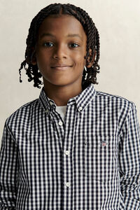 Teen Boys Gingham Poplin Shirt