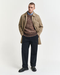 Mélange Wool Crew Neck Sweater