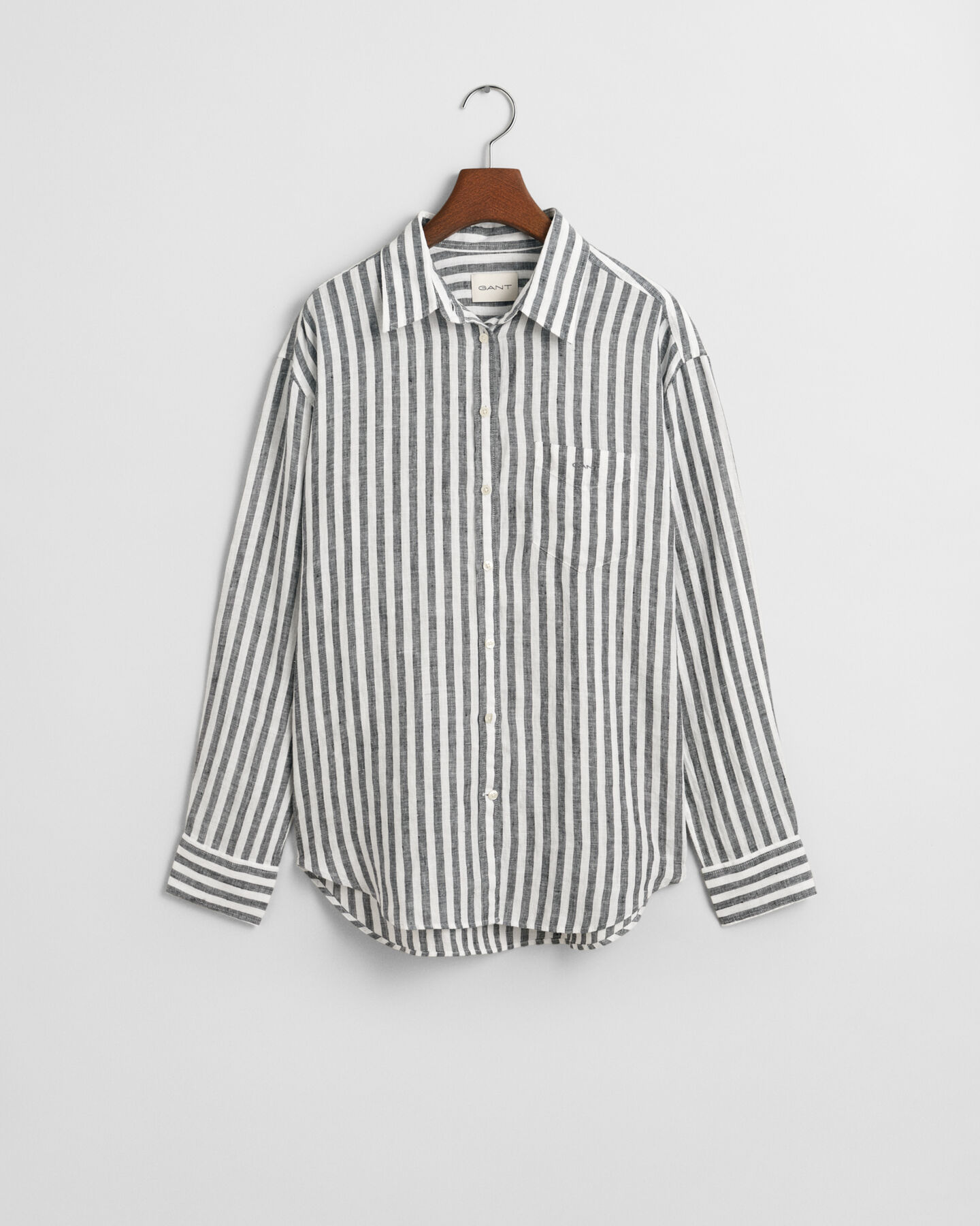 Relaxed Fit Striped Linen Shirt