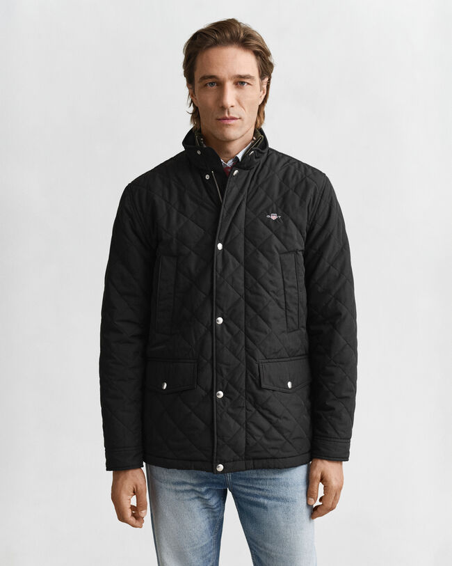 Quilted Windcheater Mid-Length Jacket