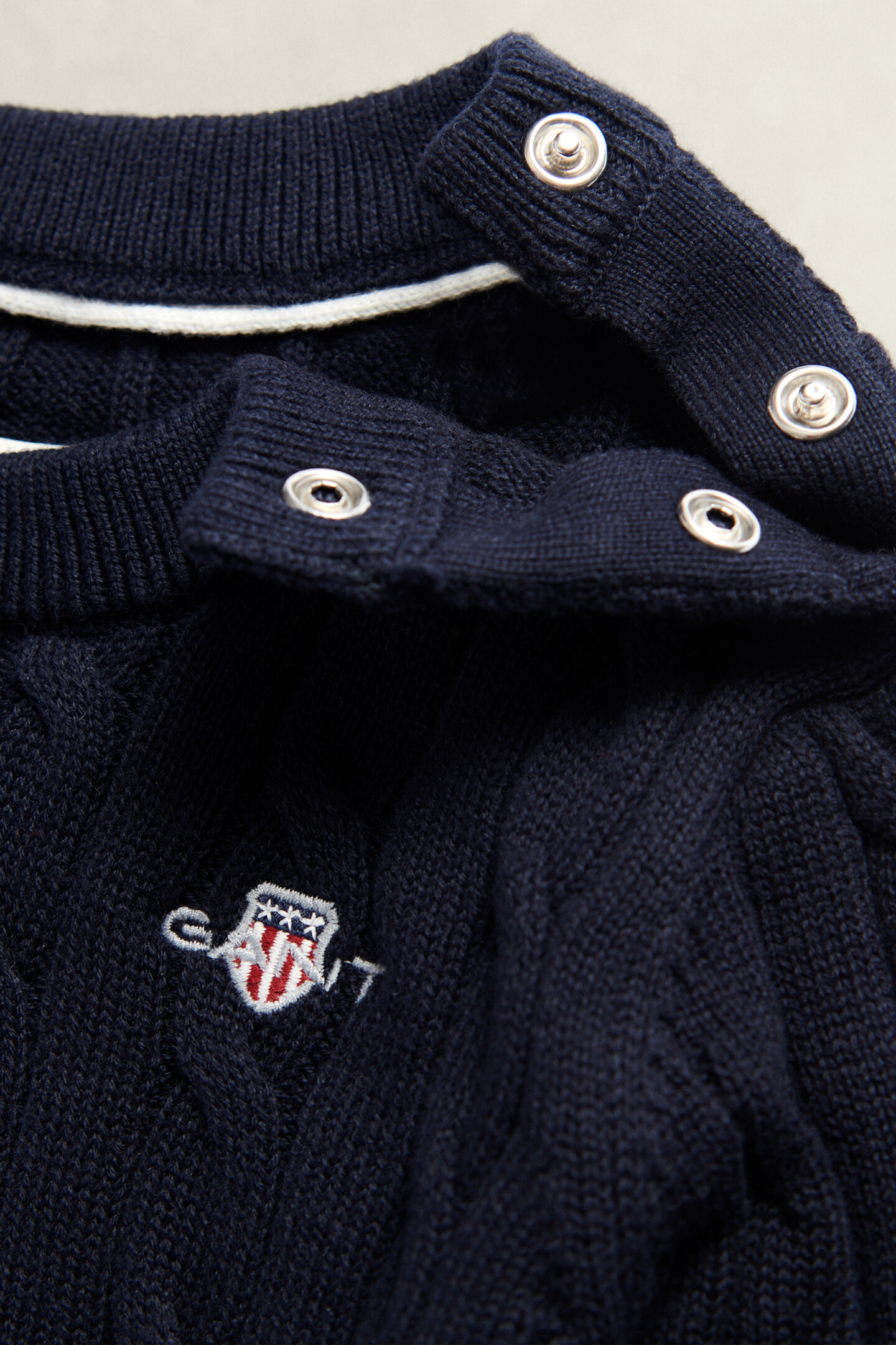 Boys Shield Cable Knit Sweater