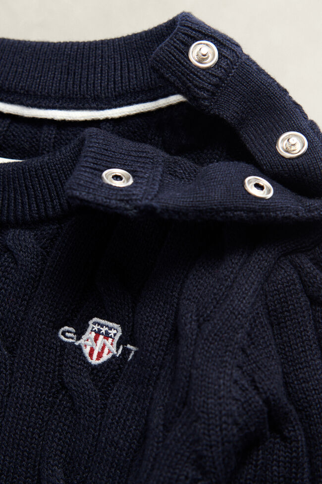 Boys Shield Cable Knit Sweater