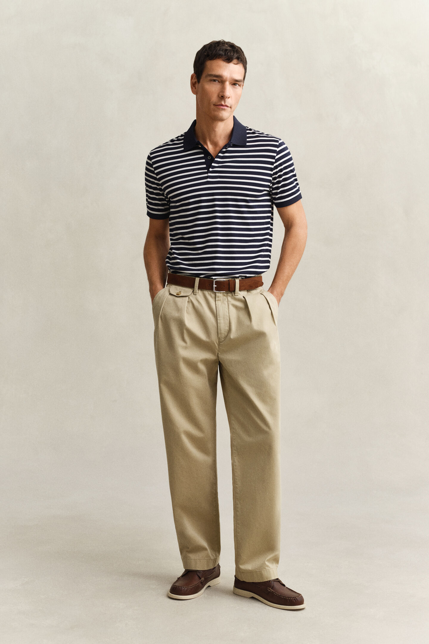 Striped Pima Cotton Polo Shirt