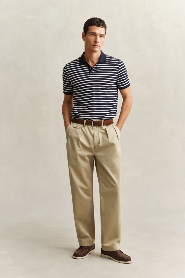 Striped Pima Cotton Polo Shirt