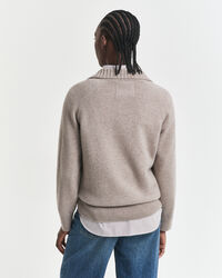 Knitted Wool Cashmere Blend Rugger