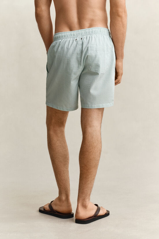 Striped Seersucker Swim Shorts