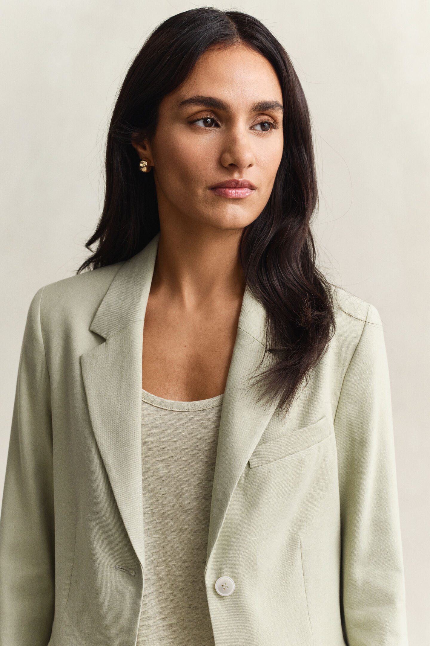 Linen Stretch Blazer