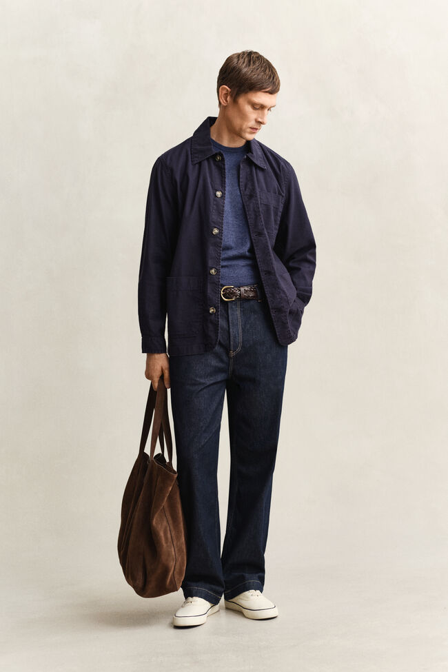 Slub Cotton Blend Short Sleeve Sweater