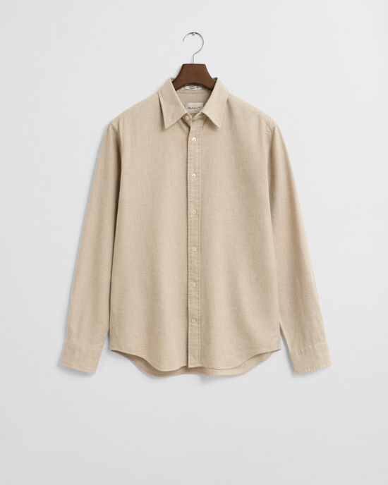 Regular Fit Melange Flannel Shirt