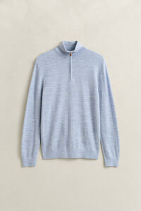 Extra Fine Merino Wool Half-Zip Sweater