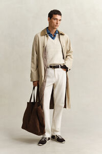 Textured Cotton Blend Vest