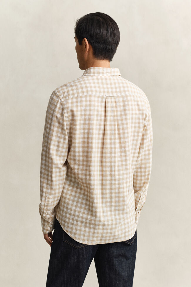 Gingham Linen Blend Shirt