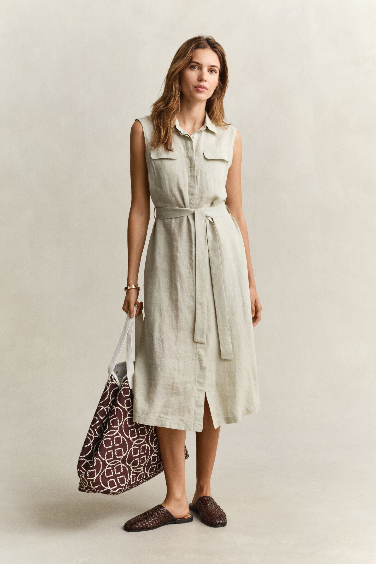 Sleeveless Linen Dress