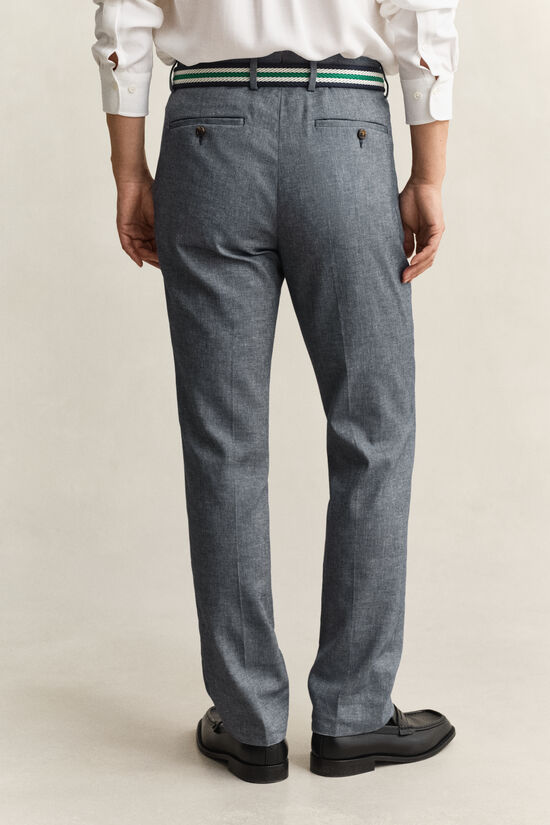 Indigo Herringbone Suit Pants
