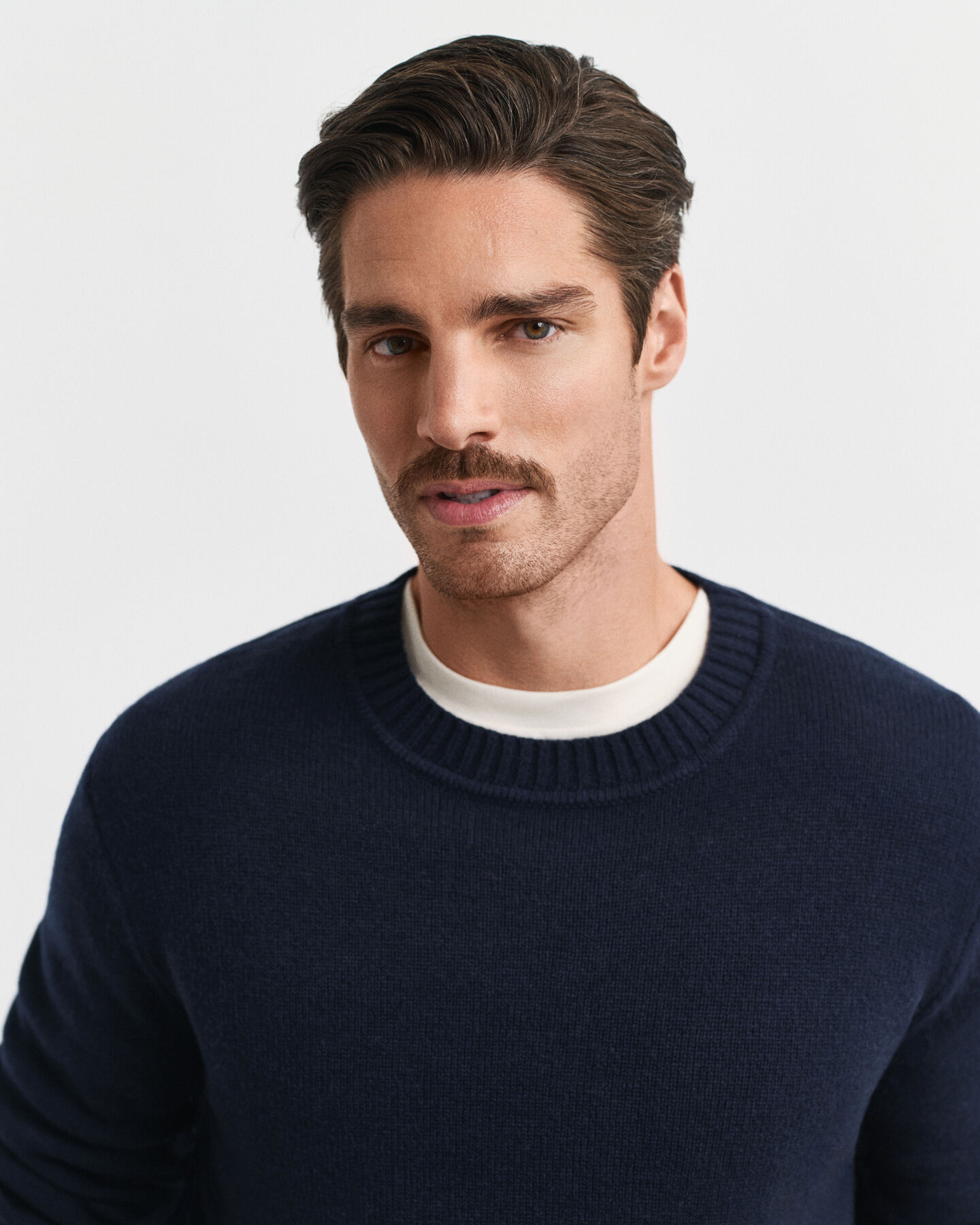 Cashmere Blend Crew Neck Sweater