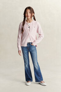 Teen Girls Cable Knit Cardigan