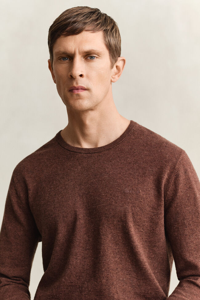 Slub Cotton Blend Sweater