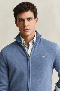 Casual Cotton Zip Cardigan