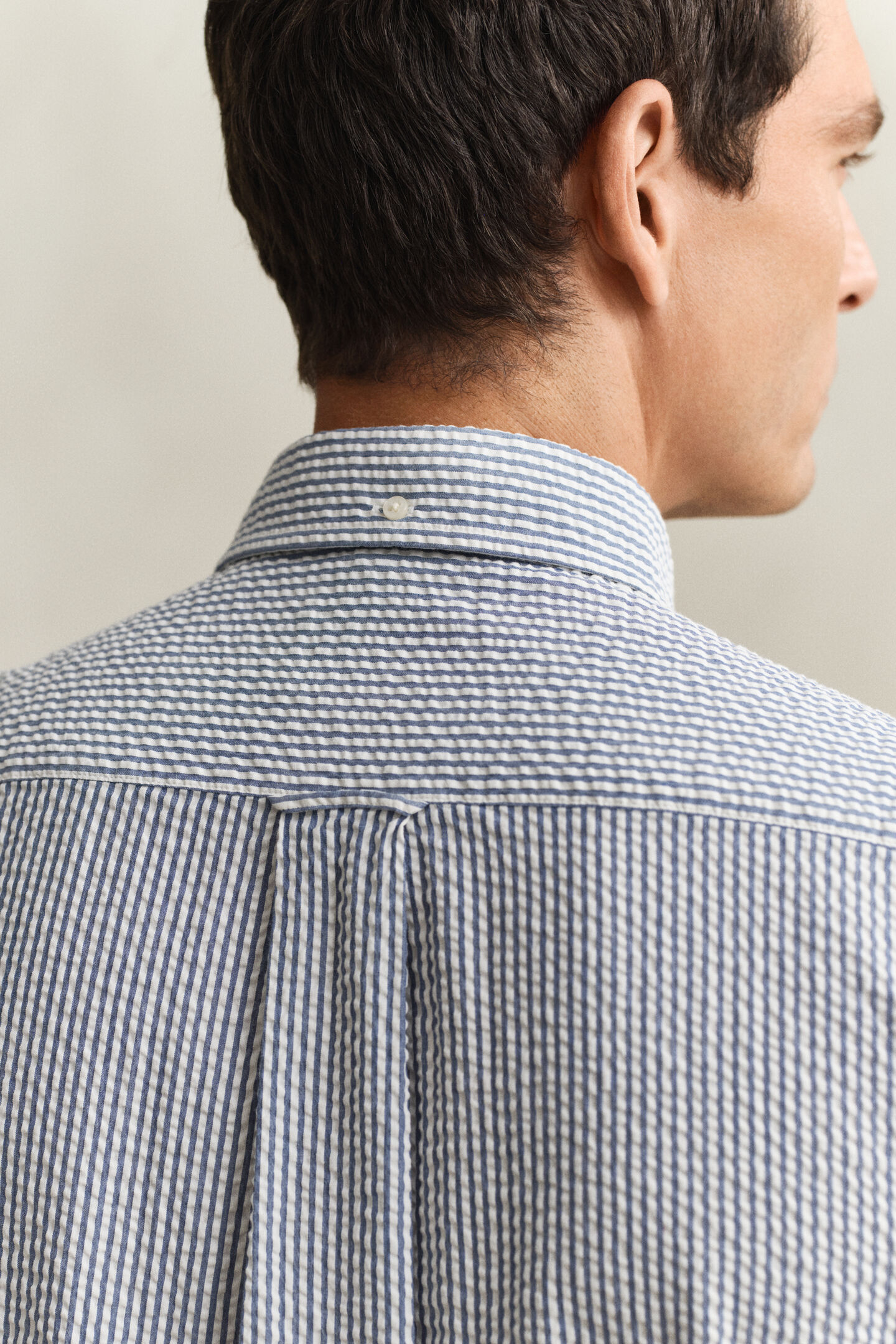 Striped Seersucker Short Sleeve Shirt