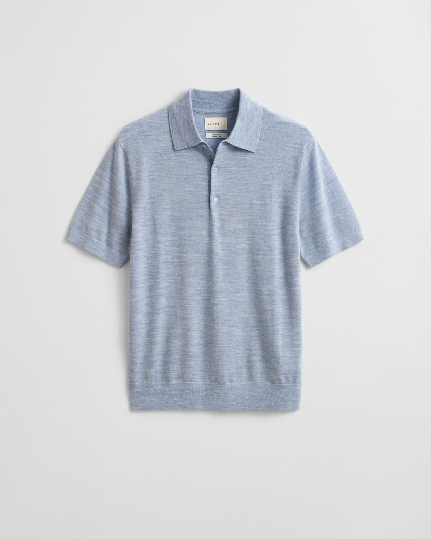 Extra Fine Merino Wool Short Sleeve Polo Sweater